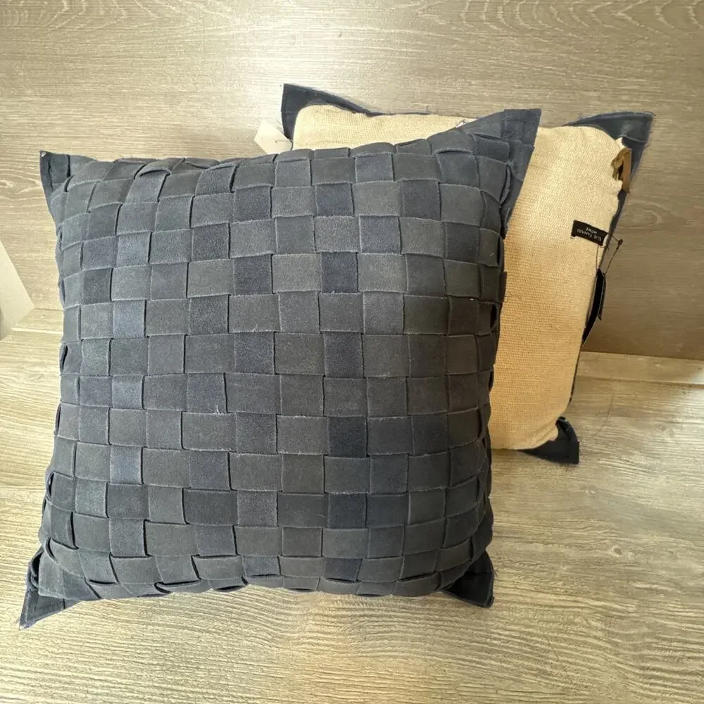 2 ELIE TAHARI Dark Blue BASKETWEAVE 18